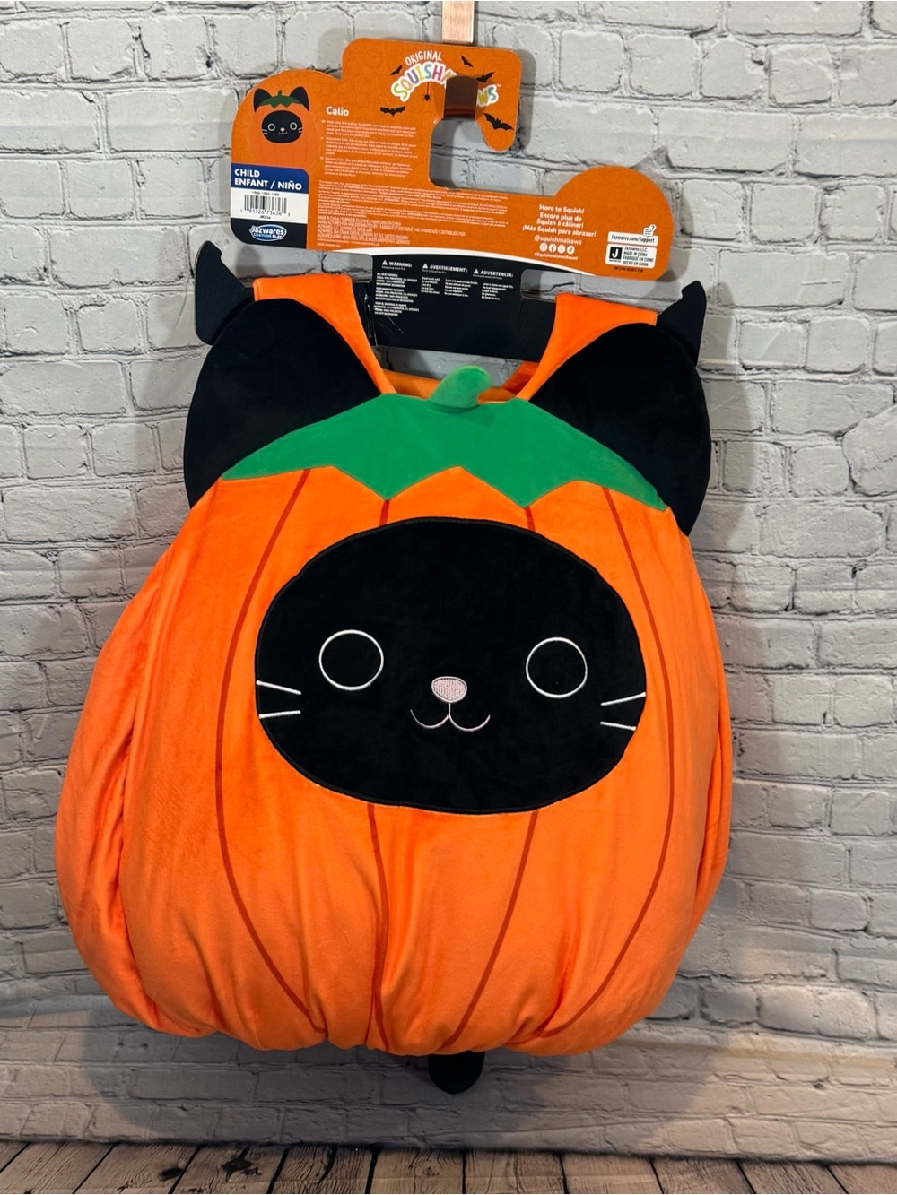 Squishmallows Calio Black Cat Pumpkin Plush Halloween costume